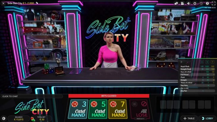 サイド　ベットシティはもっとも勝つ確率が高いオンラインカジノゲーム！