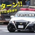 猛追ルーレット!! 警視庁交通機動隊 210系クラウンパト Police car cracking down on traffic violations in Tokyo