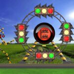 信号機のルーレットで電車を演出せよ! Ep1 / Railroad Crossing / Train with giant traffic lights roulette