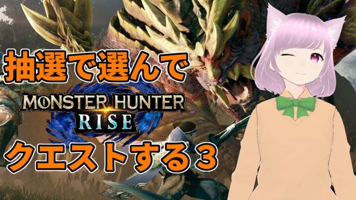 【モンハンライズ】抽選で選んでクエストする３ 今日もルーレット【迭命亜侖/いつみあろん】